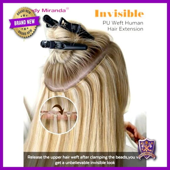 14 Inch Human Hair Extensions 100g 8PC Seamless Wefts for Volume main image 5